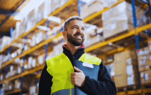 Student at warehouse